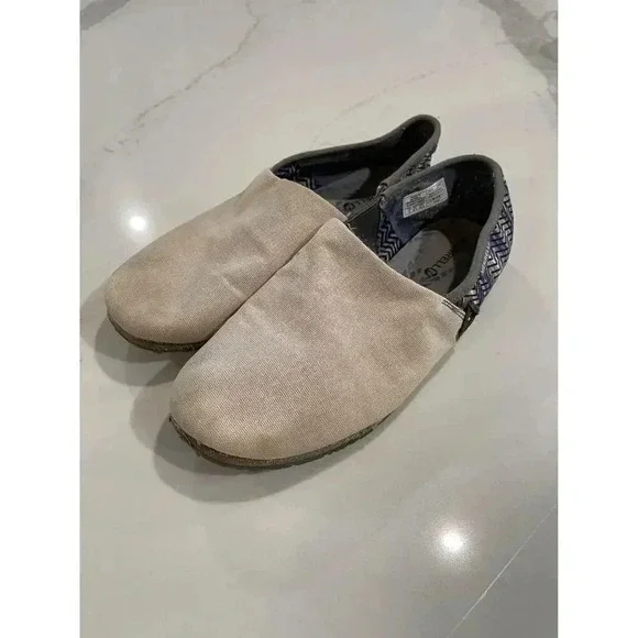 Merrell Women's Canvas Slip On Shoes Size 8 Granite Casual Flats Chevron Stripe - Picture 1 of 6